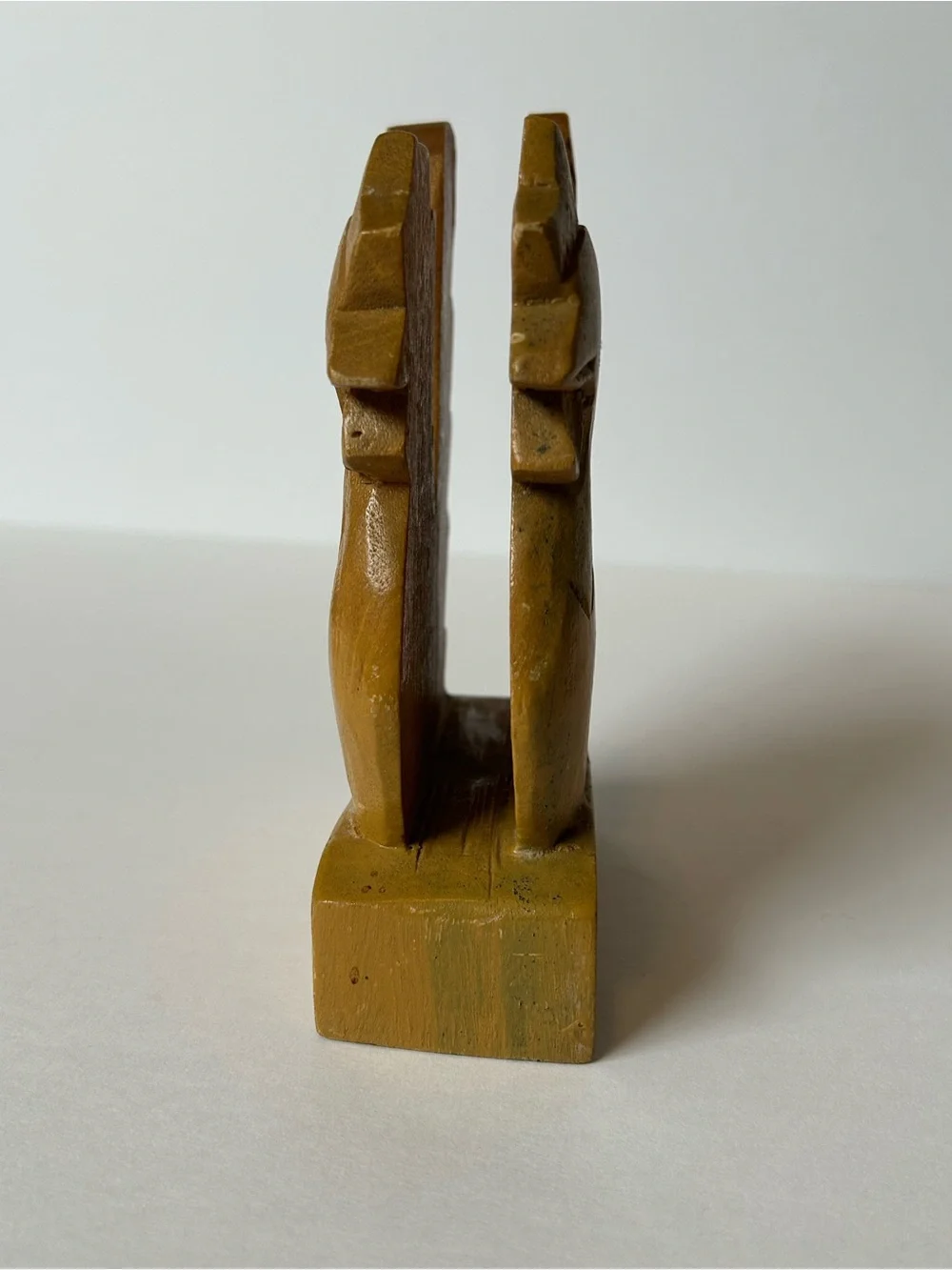 Vintage carved wooden rooster napkin holder